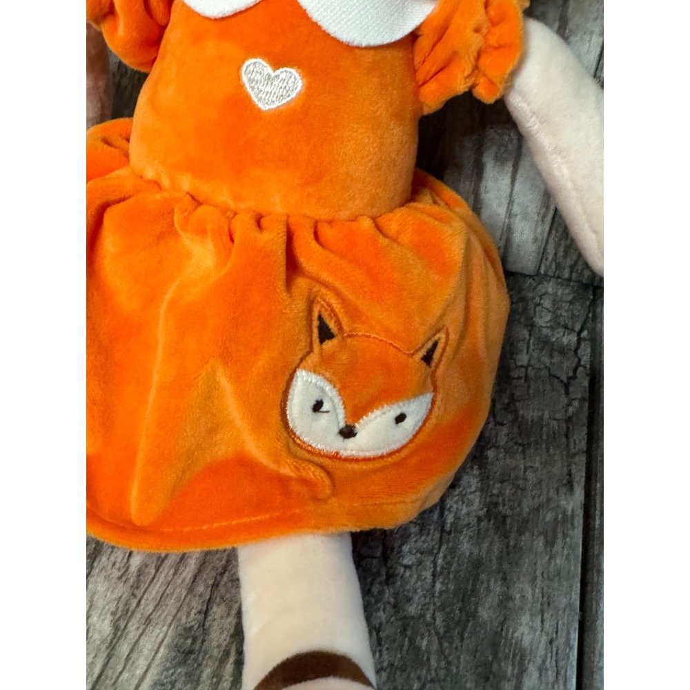 Gloveleya Fox Girl Soft Plush Toy Doll 16" Orange Dress - Picture 3 of 10